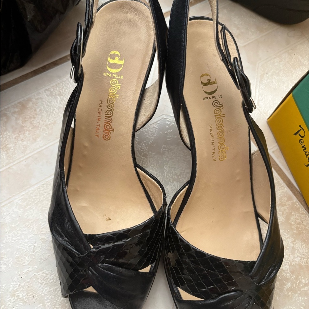 Black Women's Slingback Sandals